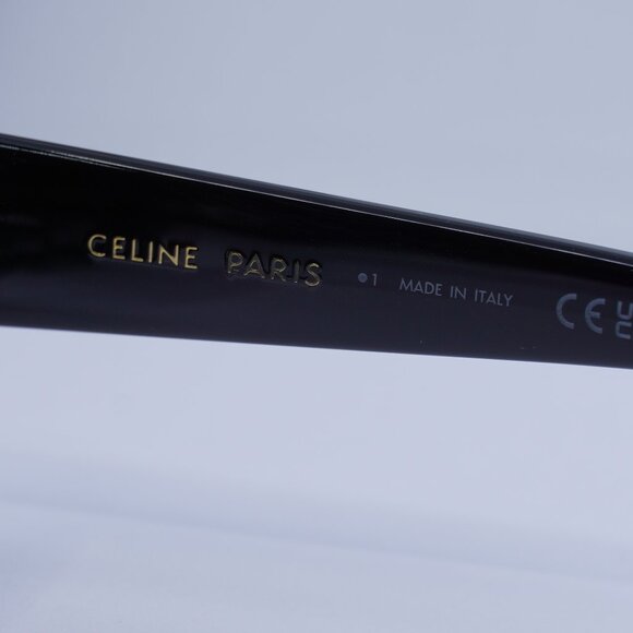 Celine CL40319F 01Y Oval Sunglasses - Shiny Black/Violet - Picture 5 of 8